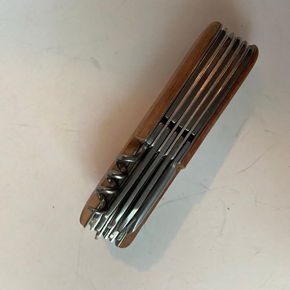 Swiss Type Field Utility Camp Knife Multi Function Tool Army Scout 11 Blades EUC - Picture 6 of 7